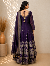 Amethyst Noor Purple Sharara Kurta Set - view 2